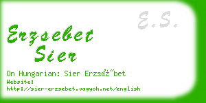 erzsebet sier business card